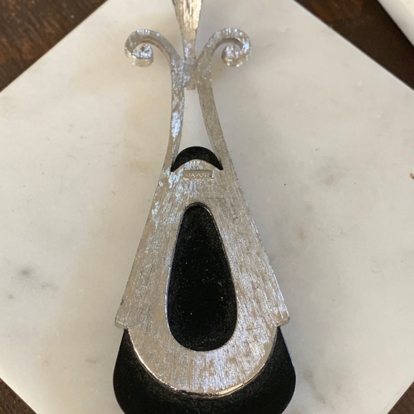 Signed Avon Lucite and Silver-tone Pendant - Picture 3 of 4